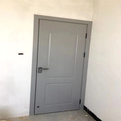 Серый цвет с дверями входа одиночной двери замка алюминиевыми одетыми деревянными используемыми для дома