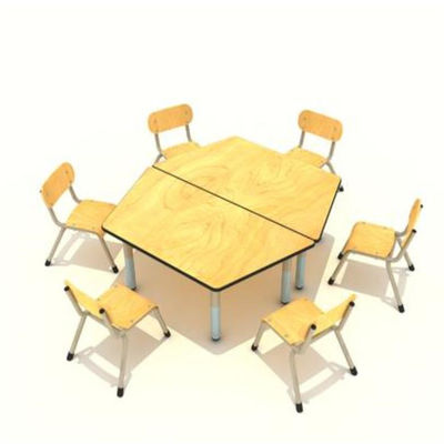 Водоустойчивые шестиугольные столешницы стола HPL эксперименту по студента