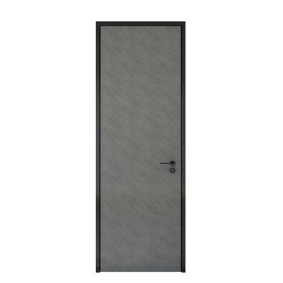 двери экстерьера зерна 900mm деревянные, металлический черный деревянный парадный вход ISO9001