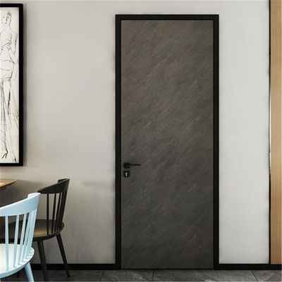 двери экстерьера зерна 900mm деревянные, металлический черный деревянный парадный вход ISO9001